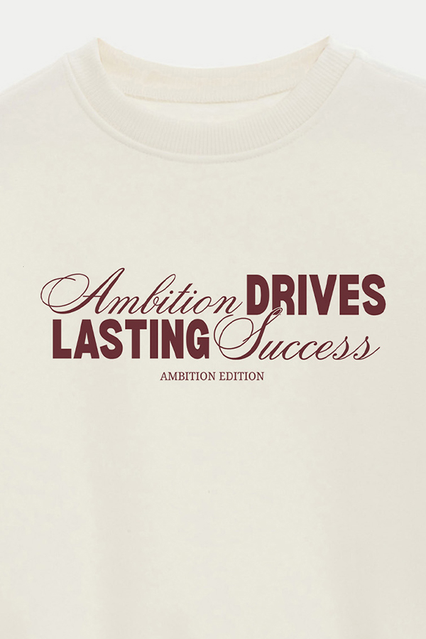 BUZO CROP ESTAMPADO AMBITION DRIVES