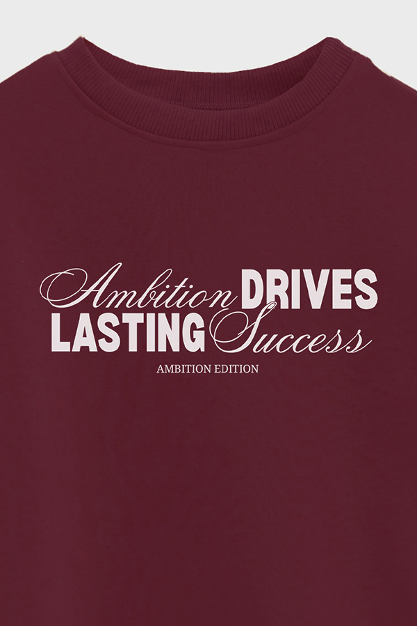 BUZO CROP ESTAMPADO AMBITION DRIVES