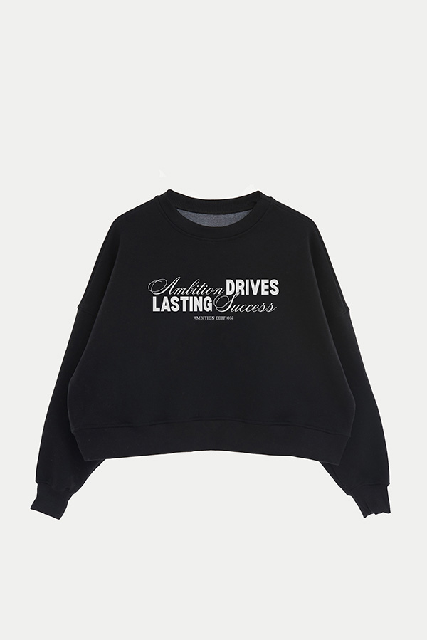 BUZO CROP ESTAMPADO AMBITION DRIVES
