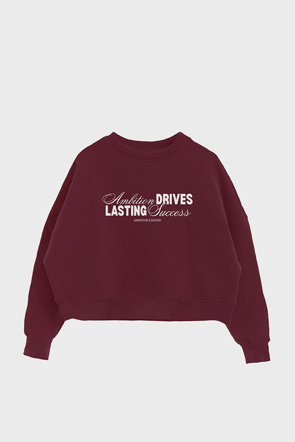 BUZO CROP ESTAMPADO AMBITION DRIVES