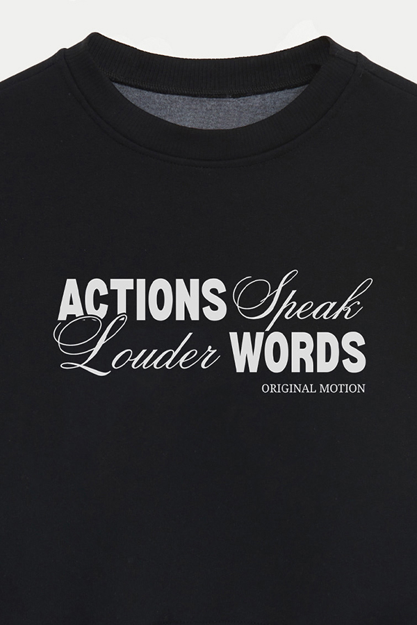 BUZO CROP ESTAMPADO ACTIONS SPEAKS
