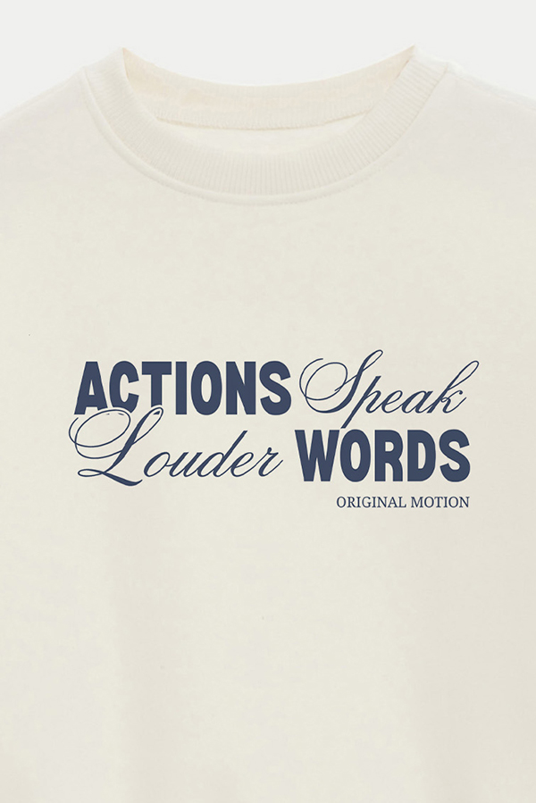 BUZO CROP ESTAMPADO ACTIONS SPEAKS