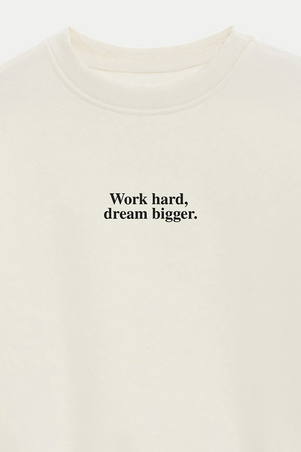 BUZO CROP ESTAMPADO MNM WORK HARD