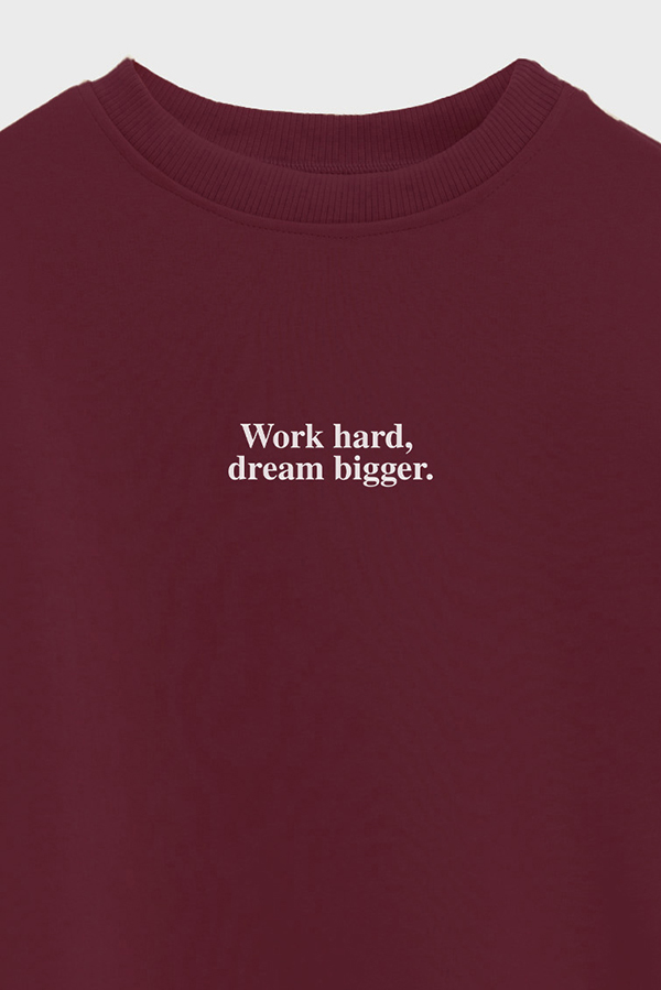 BUZO CROP ESTAMPADO MNM WORK HARD