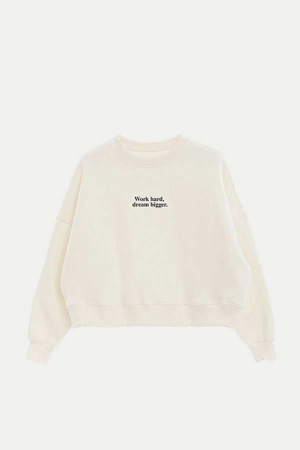 BUZO CROP ESTAMPADO MNM WORK HARD