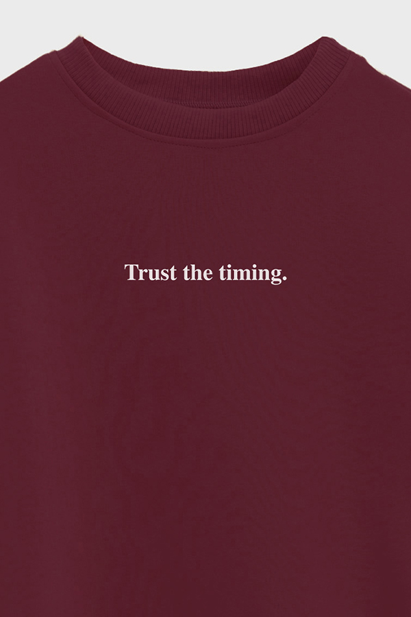 BUZO CROP ESTAMPADO MNM TRUST THE TIMING