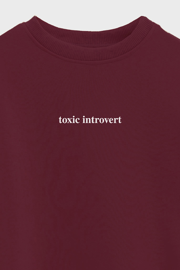 BUZO CROP ESTAMPADO MNM TOXIC INTROVERT