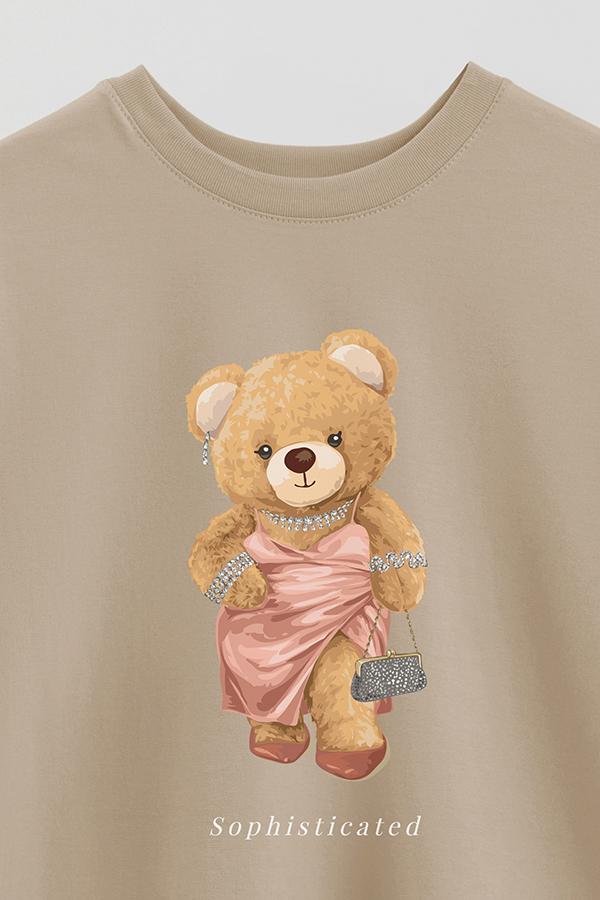 REMERA OVER ESTAMPADA UNISEX TEDDY SOPHISTICATED