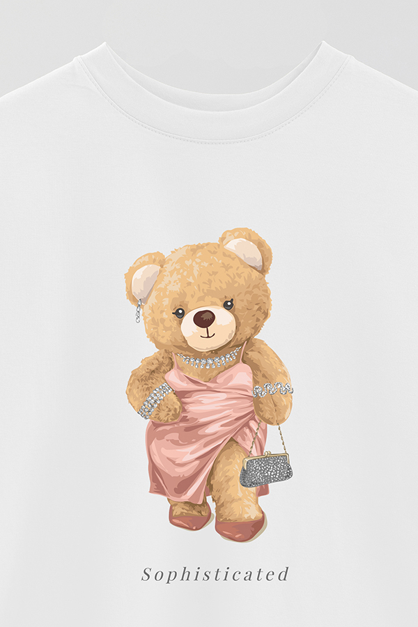 REMERA OVER ESTAMPADA UNISEX TEDDY SOPHISTICATED