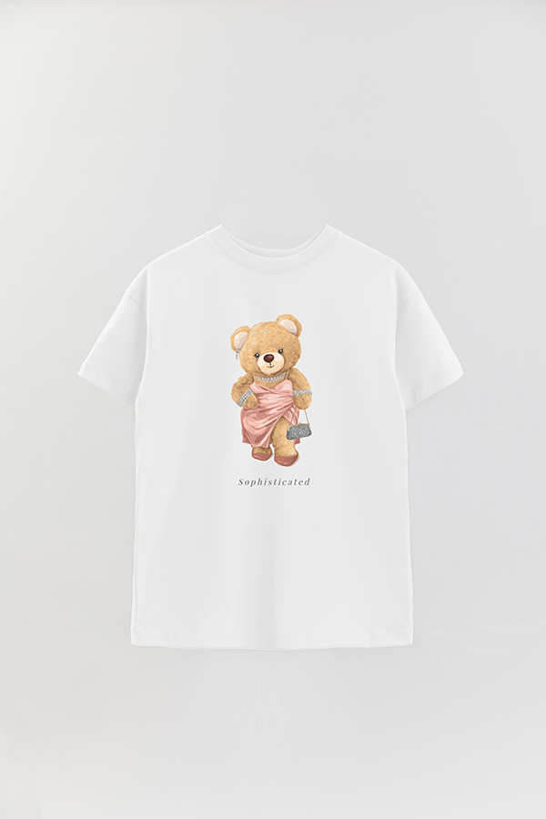 REMERA OVER ESTAMPADA UNISEX TEDDY SOPHISTICATED
