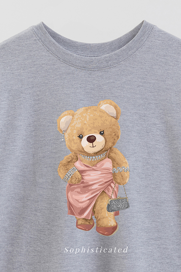 REMERA OVER ESTAMPADA UNISEX TEDDY SOPHISTICATED