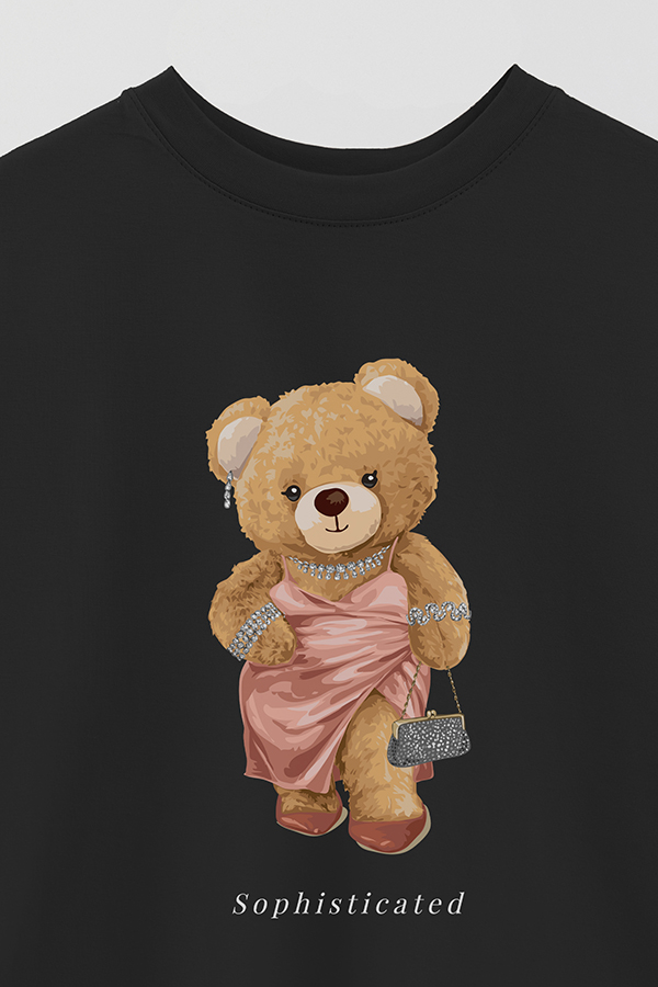 REMERA OVER ESTAMPADA UNISEX TEDDY SOPHISTICATED