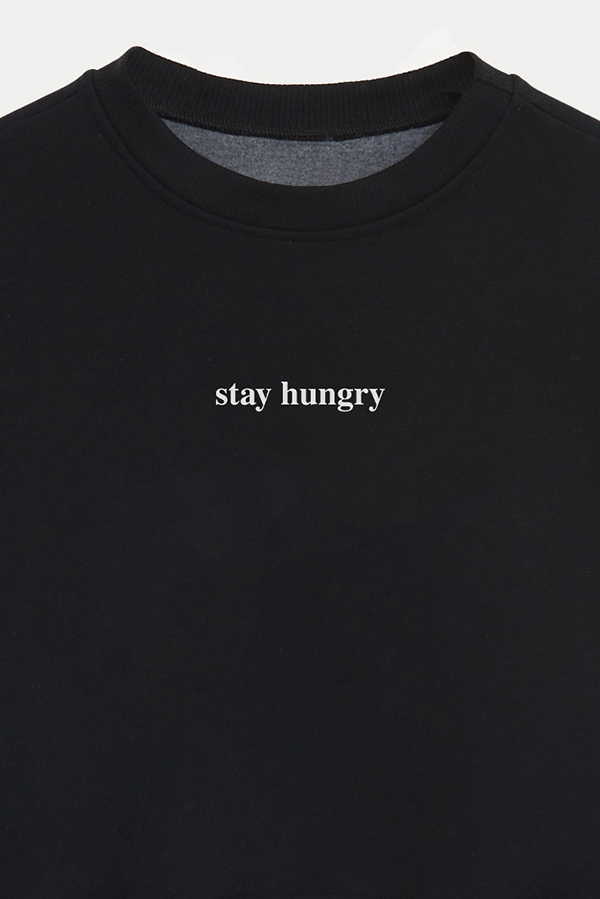BUZO CROP ESTAMPADO MNM STAY HUNGRY