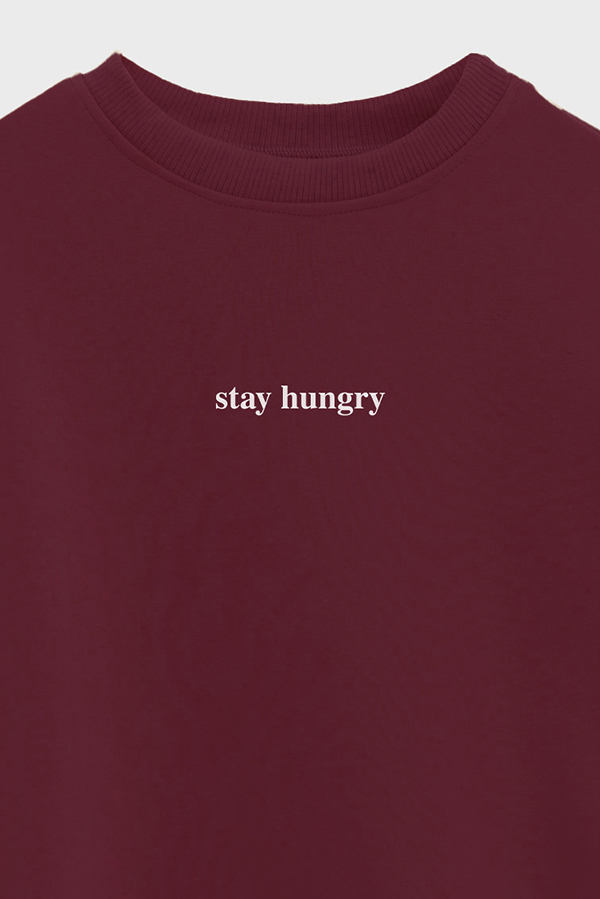 BUZO CROP ESTAMPADO MNM STAY HUNGRY