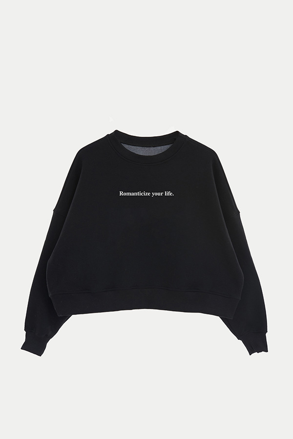 BUZO CROP ESTAMPADO MNM ROMANTICIZE YOUR LIFE