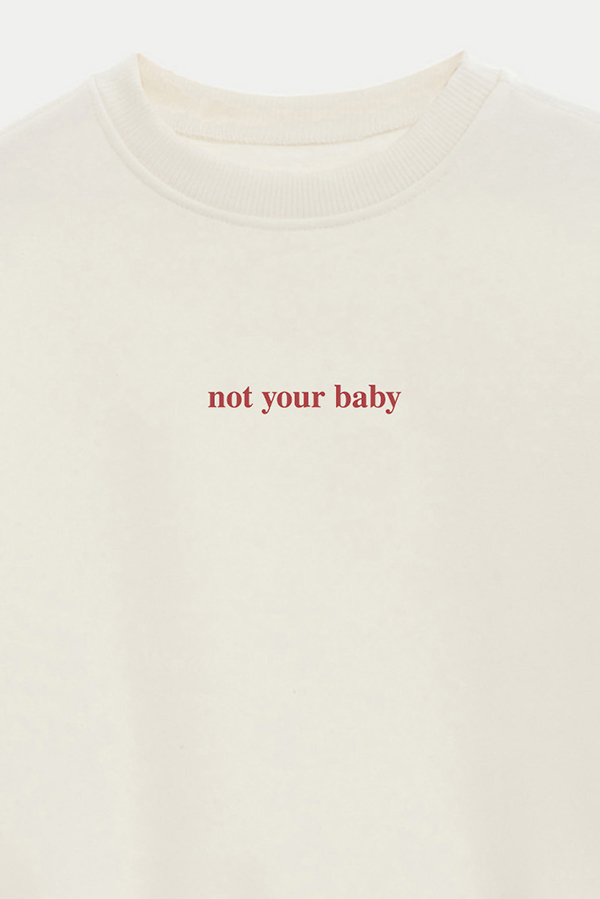 BUZO CROP ESTAMPADO MNM NOT YOUR BABY