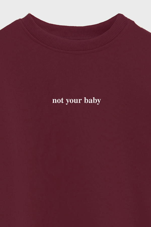 BUZO CROP ESTAMPADO MNM NOT YOUR BABY