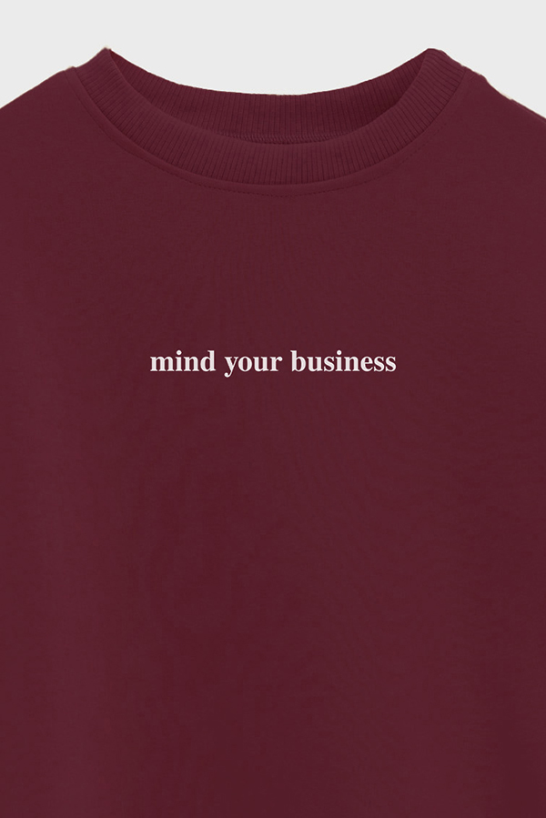 BUZO CROP ESTAMPADO MNM MIND YOUR BUSINESS