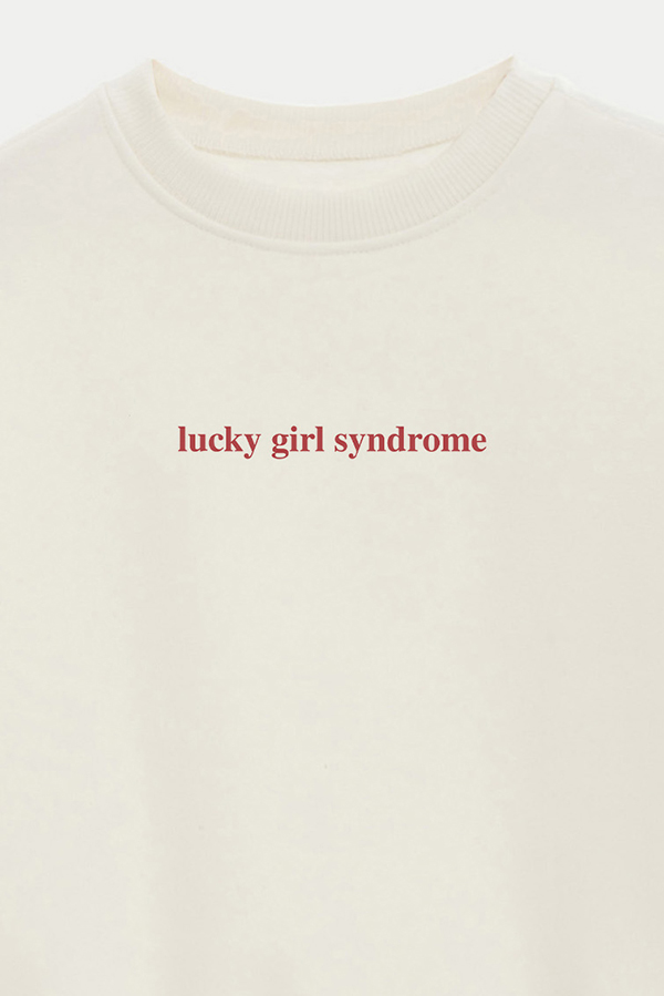 BUZO CROP ESTAMPADO MNM LUCKY GIRL