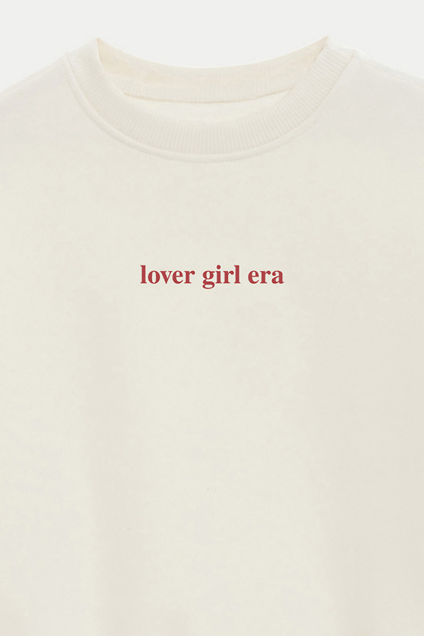 BUZO CROP ESTAMPADO MNM LOVER GIRL ERA