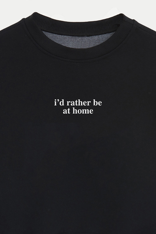 BUZO CROP ESTAMPADO MNM ID RATHER BE AT HOME