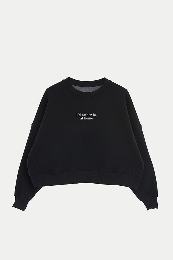 BUZO CROP ESTAMPADO MNM ID RATHER BE AT HOME