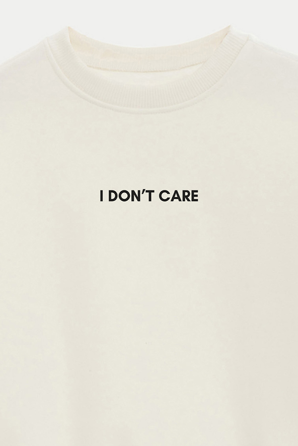 BUZO CROP ESTAMPADO MNM I DONT CARE