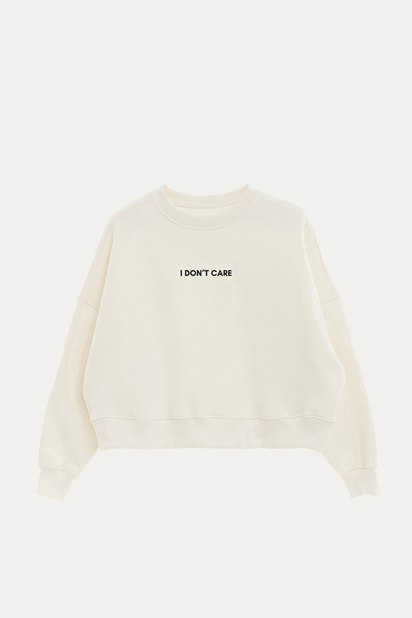 BUZO CROP ESTAMPADO MNM I DONT CARE
