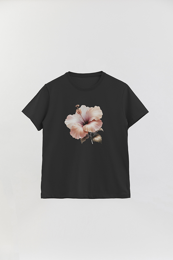 REMERA BASICA ESTAMPADA HIBISCUS B4