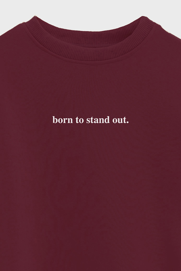 BUZO CROP ESTAMPADO MNM BORN TO STAND OUT
