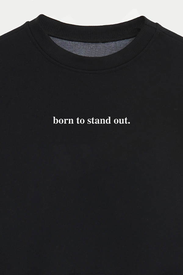 BUZO CROP ESTAMPADO MNM BORN TO STAND OUT