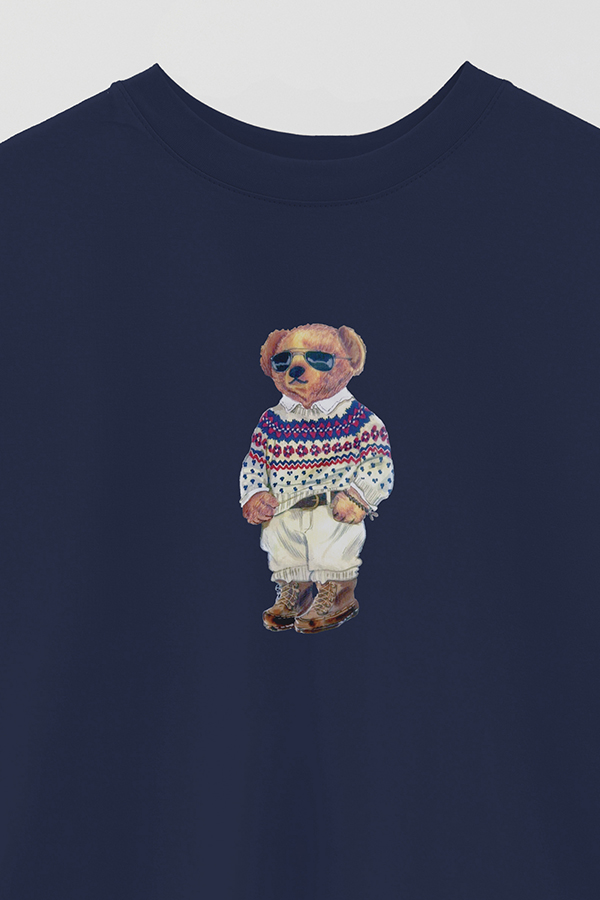 REMERA OVER ESTAMPADA UNISEX BEAR SWEATER