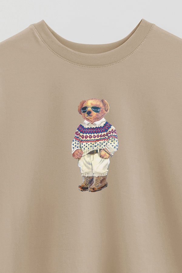REMERA OVER ESTAMPADA UNISEX BEAR SWEATER