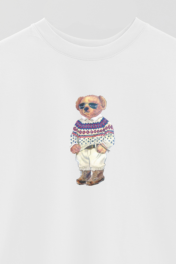 REMERA OVER ESTAMPADA UNISEX BEAR SWEATER