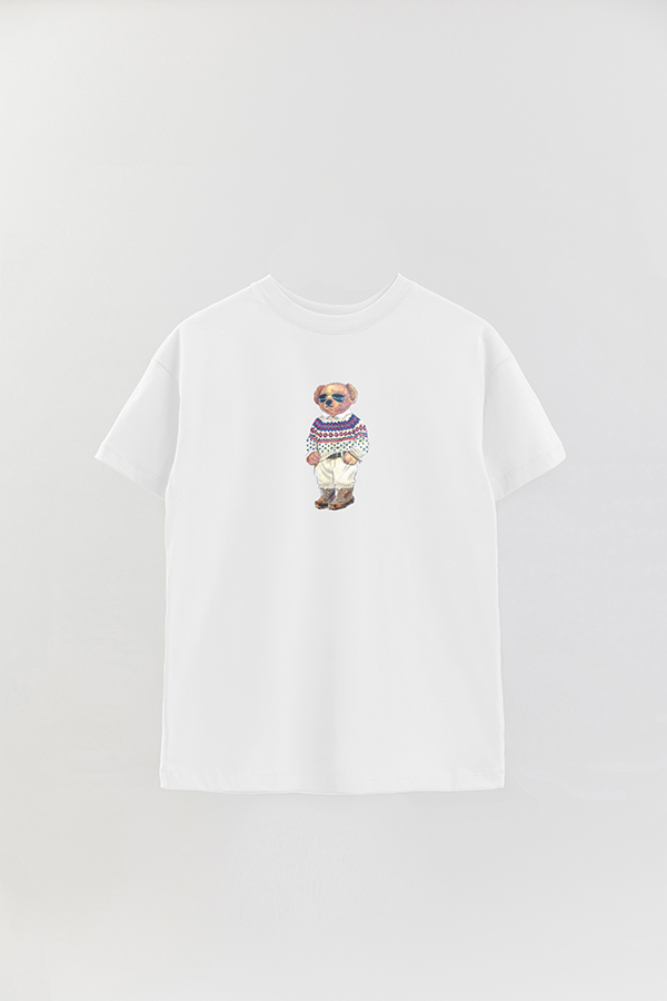 REMERA OVER ESTAMPADA UNISEX BEAR SWEATER