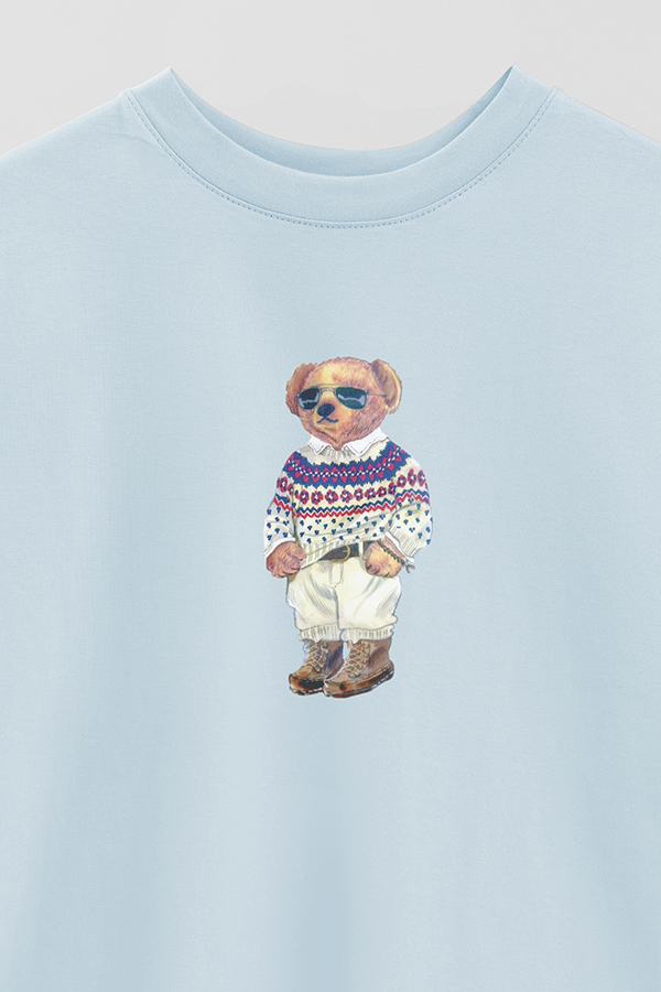 REMERA OVER ESTAMPADA UNISEX BEAR SWEATER