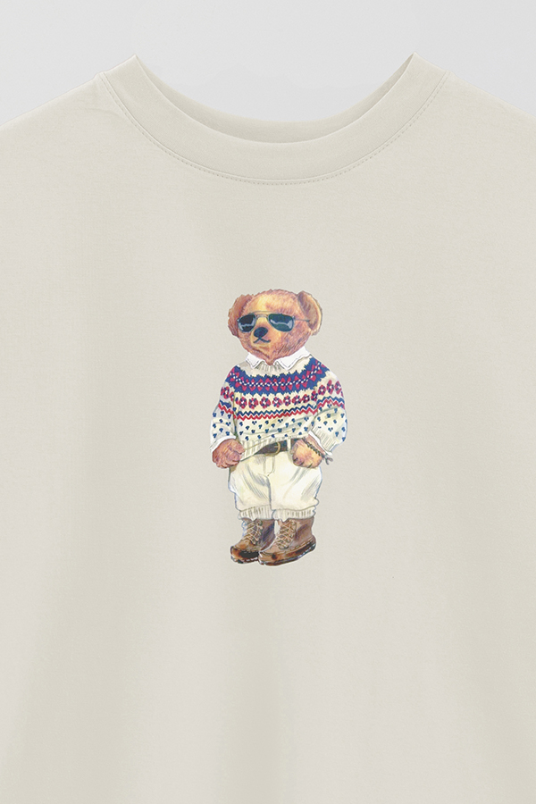 REMERA OVER ESTAMPADA UNISEX BEAR SWEATER