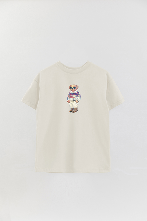 REMERA OVER ESTAMPADA UNISEX BEAR SWEATER
