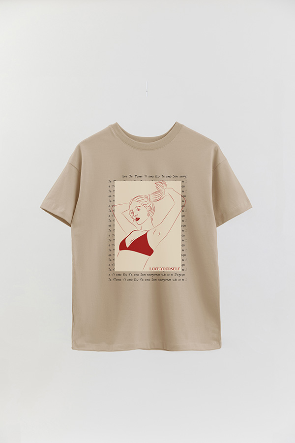 REMERA OVER ESTAMPADA LOVE YOURSELF