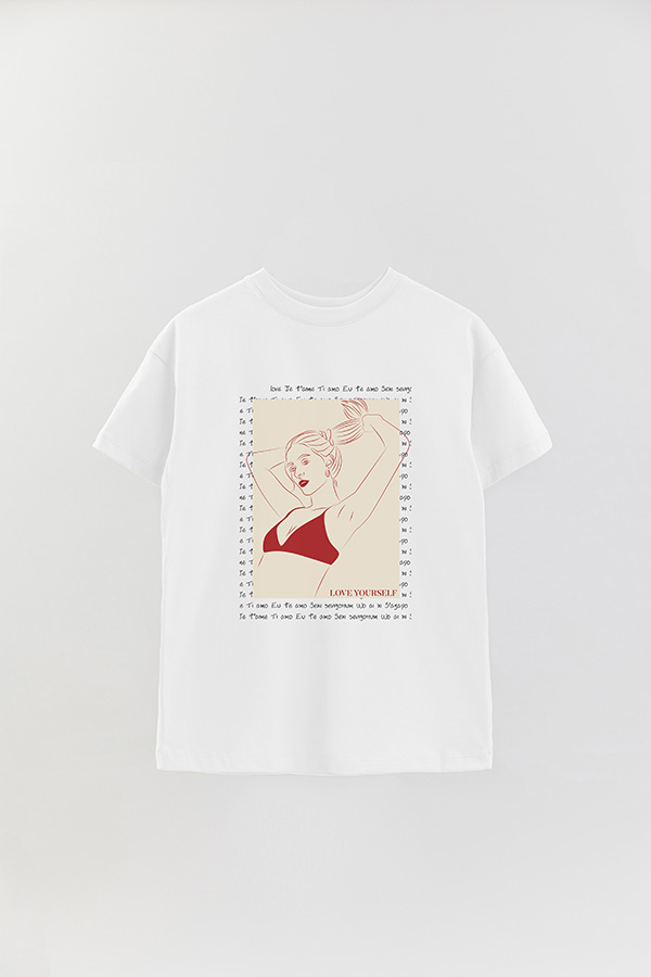 REMERA OVER ESTAMPADA LOVE YOURSELF