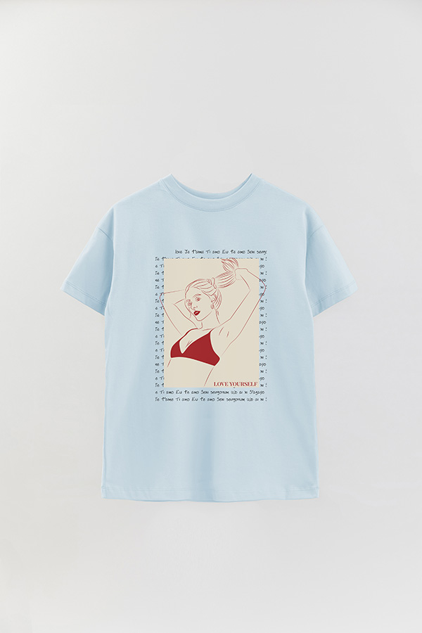REMERA OVER ESTAMPADA LOVE YOURSELF