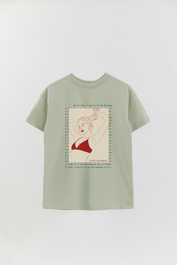 REMERA OVER ESTAMPADA LOVE YOURSELF