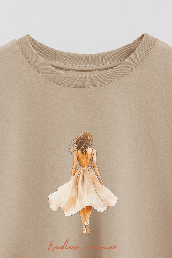 REMERA CROP ESTAMPADA COASTAL ENDLESS SUMMER