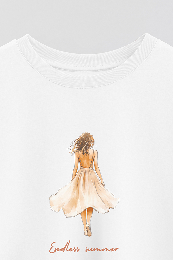 REMERA CROP ESTAMPADA COASTAL ENDLESS SUMMER