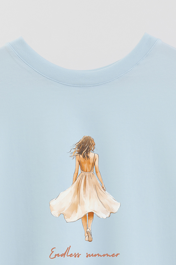 REMERA CROP ESTAMPADA COASTAL ENDLESS SUMMER