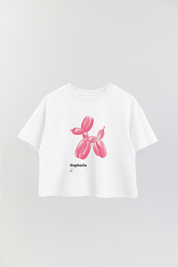 REMERA CROP ESTAMPADA PINK EUPHORIA