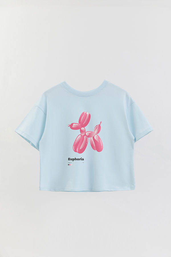 REMERA CROP ESTAMPADA PINK EUPHORIA