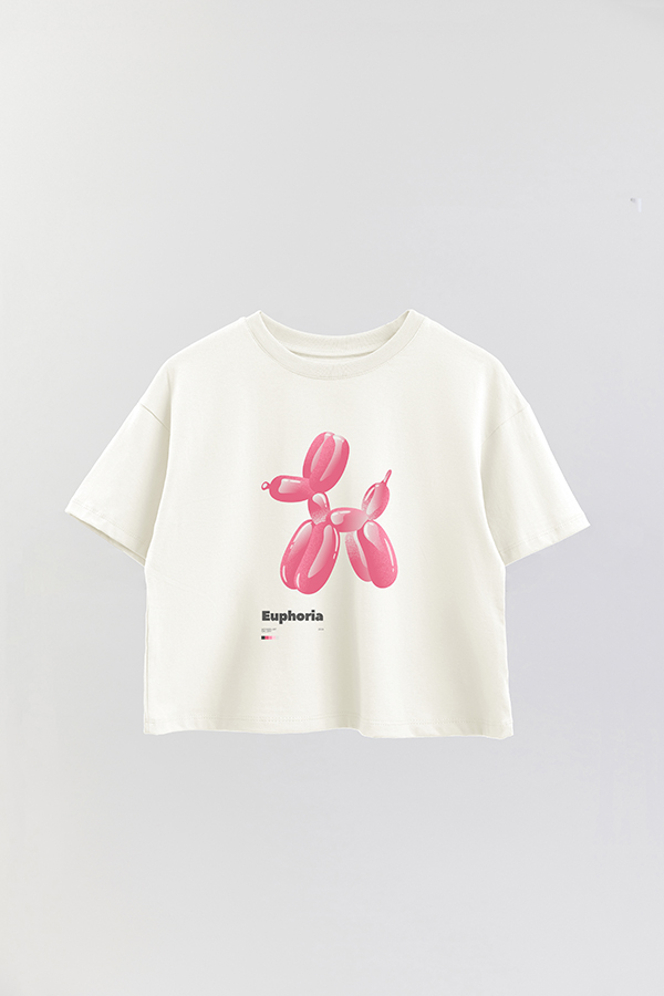REMERA CROP ESTAMPADA PINK EUPHORIA