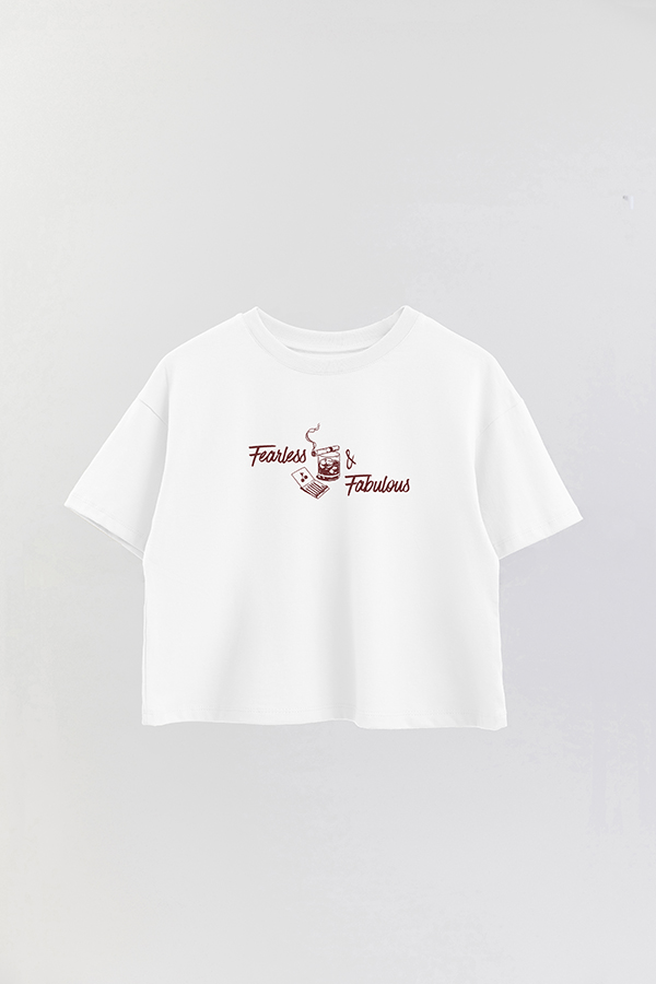 REMERA CROP ESTAMPADA COWGIRL FABULOUS