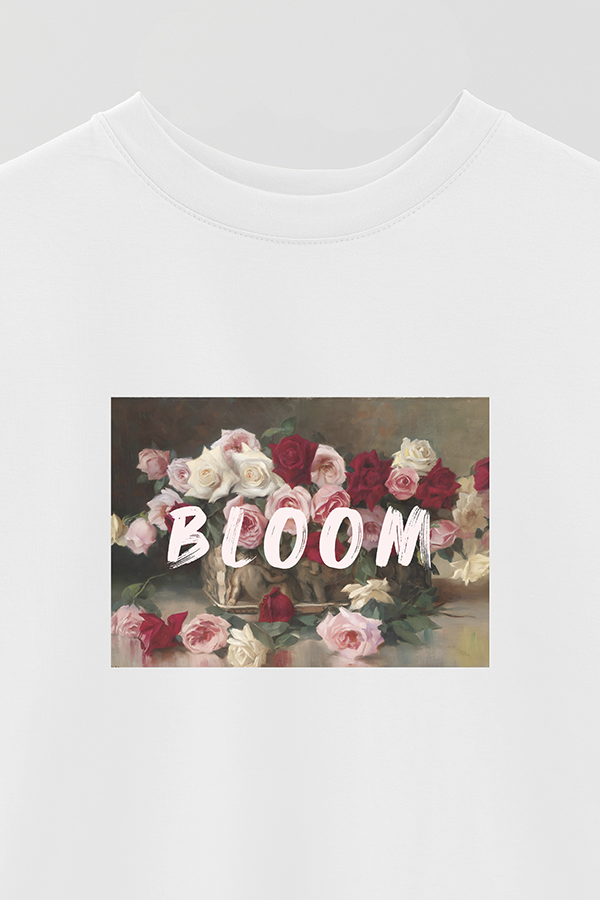 REMERA OVER ESTAMPADA ART COLLECTION 69 BLOOM